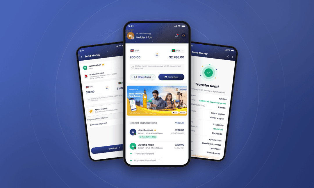 Sonali Pay, UK Remittance App for Sending Money Home